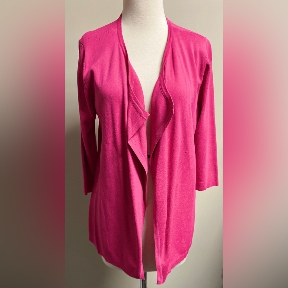 Designer originals open, pink‎ sweater. Sz-S NWT